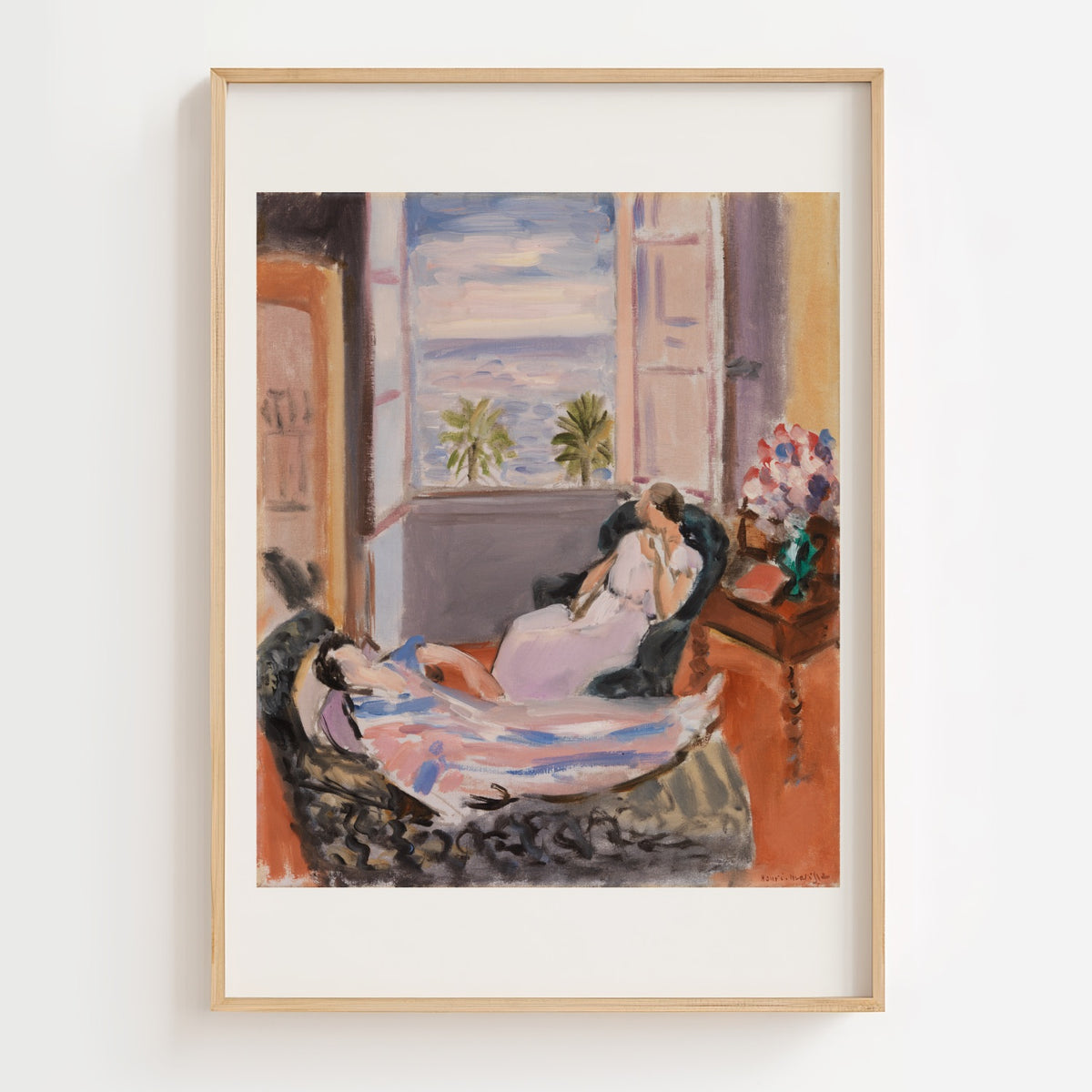 Interior with Two Figures, Open Window by Henri Matisse